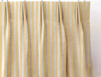 Liliana Honey-NAT - striped yellow patterned fabric for curtains and blinds