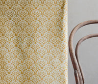 Birna Honey - Curtain fabric with Yellow botanical print