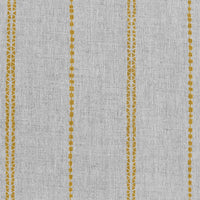 Inga-NAT Honey - Natural fabric with Yellow decorative stripes, Linen Cotton mix