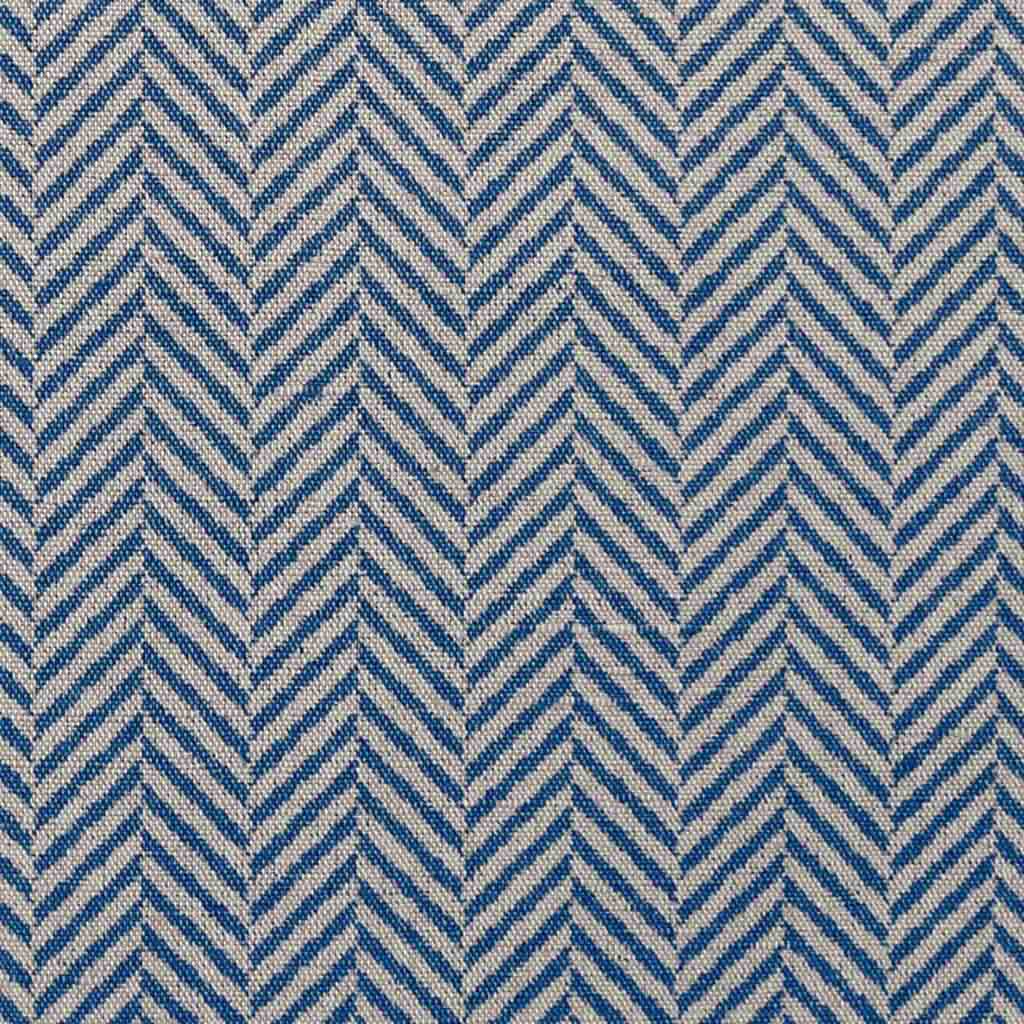 Hugo Night Blue - Curtain fabric, abstract blue herringbone pattern