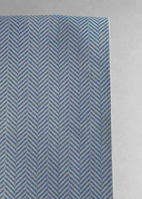 Hugo Night Blue - Curtain fabric, abstract blue herringbone pattern