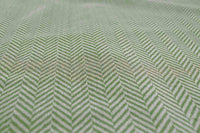 Hugo Parrot Green - Curtain fabric, abstract Green herringbone pattern