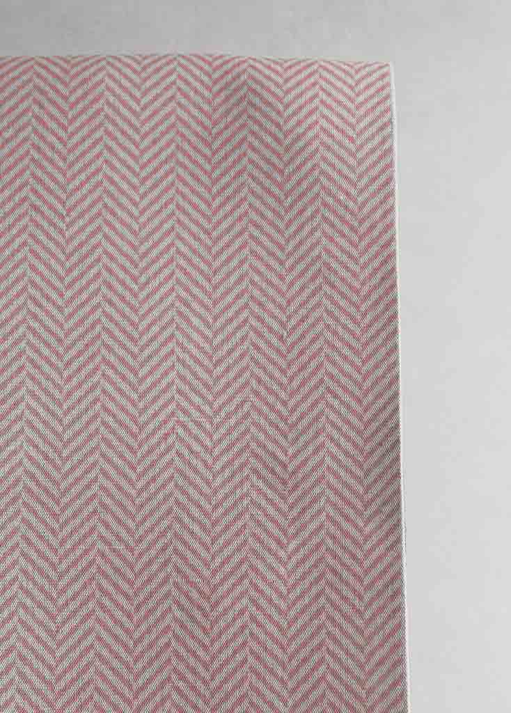 Hugo Sweetpea - Curtain fabric, abstract Pink herringbone pattern