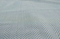 Hugo True Blue - Curtain fabric, abstract blue herringbone pattern