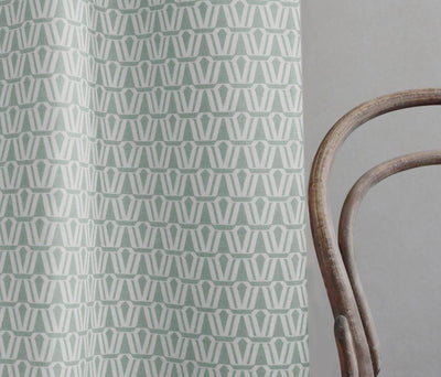 Ilva Dusty Pink - Fabric with Abstract sage green pattern