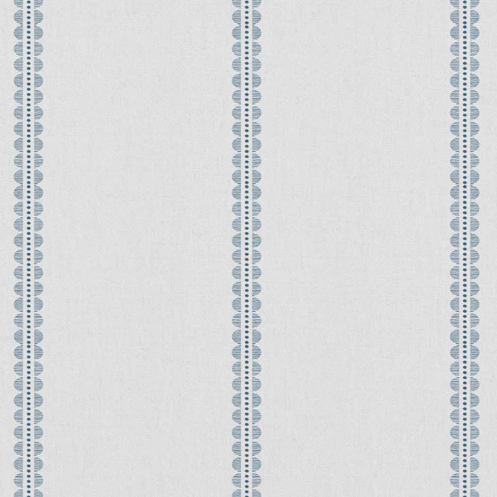 Imogen Agate Blue - curtain fabric with Blue striped print