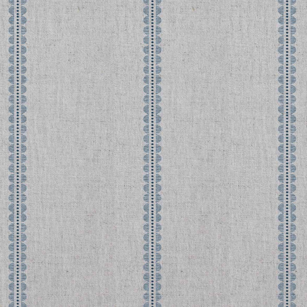 Imogen Blue Stone-NAT - curtain fabric with Blue striped print