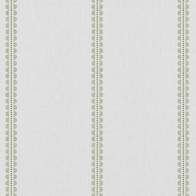 Imogen Moss - curtain fabric with Green striped print