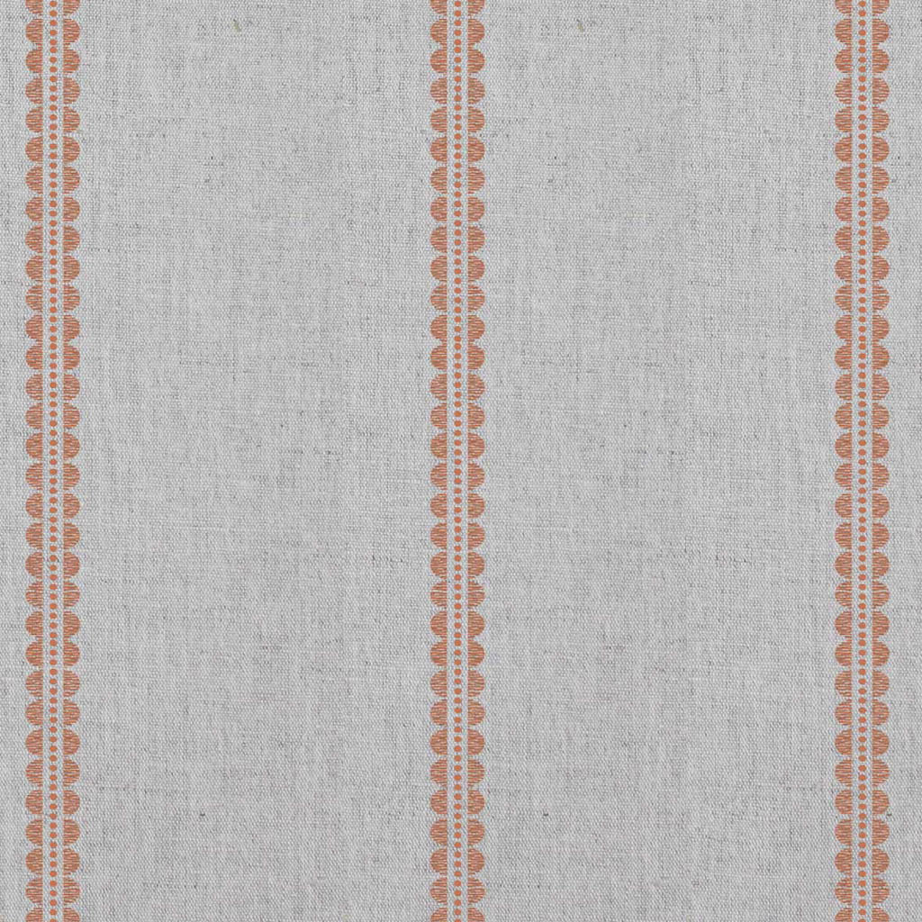 Imogen Pumpkin-NAT - curtain fabric with Orange striped print