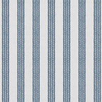 Evianne Ink-WHT - White curtain fabric with Blue Striped print