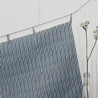 Maisa Ink - Linen curtain fabric, Dark Blue stripes