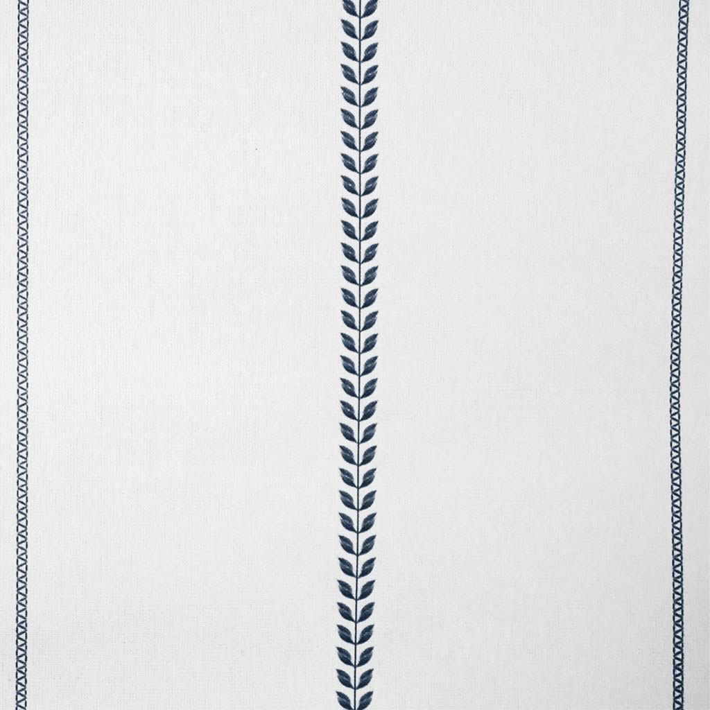 Berit Ink - curtain fabric with Dark Blue striped print