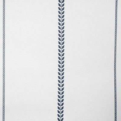 Berit Ink - curtain fabric with Dark Blue striped print