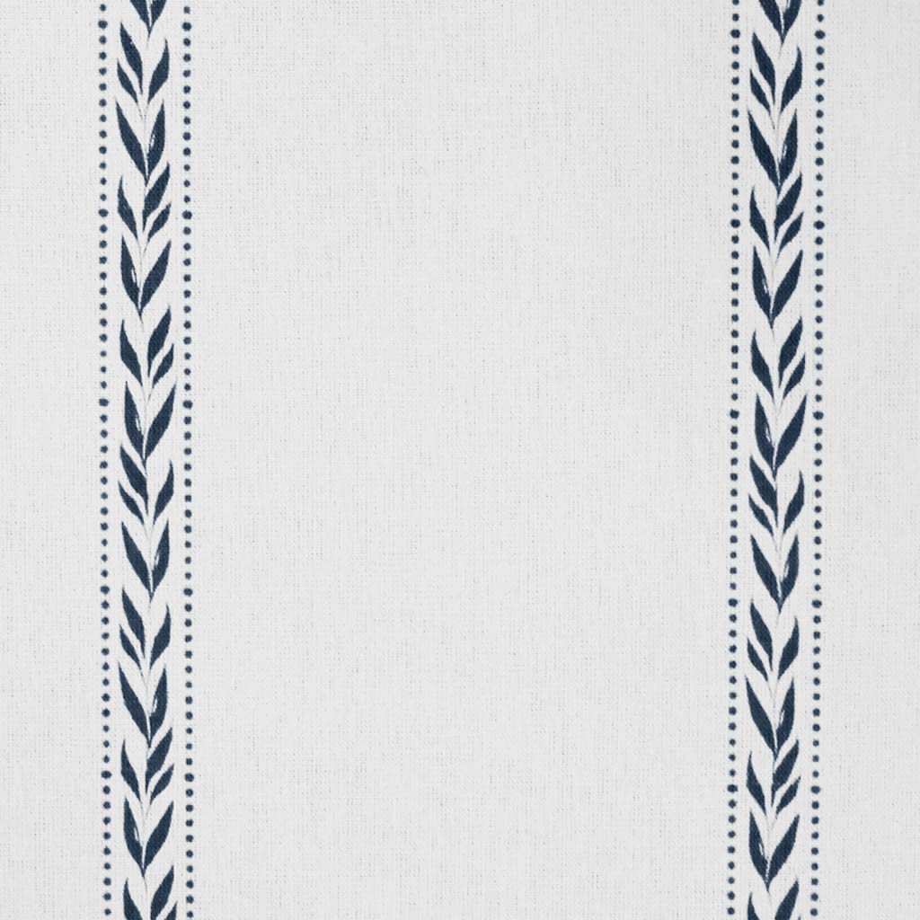 Helena Ink - curtain fabric with Dark Blue striped print