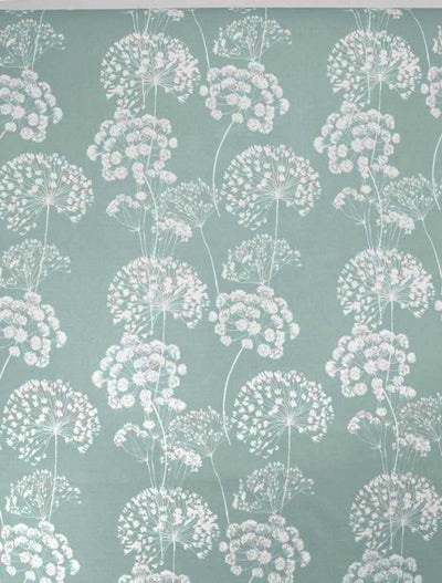 Erleen INV Sage - Curtain fabric with Green and  botanical print