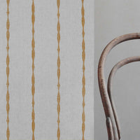 Irina Gold Ochra - Curtain fabric with Orange Yellow abstract print