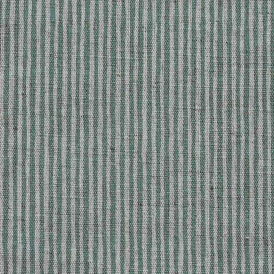 Laila Jade Mist - Curtain fabric with Green stripes