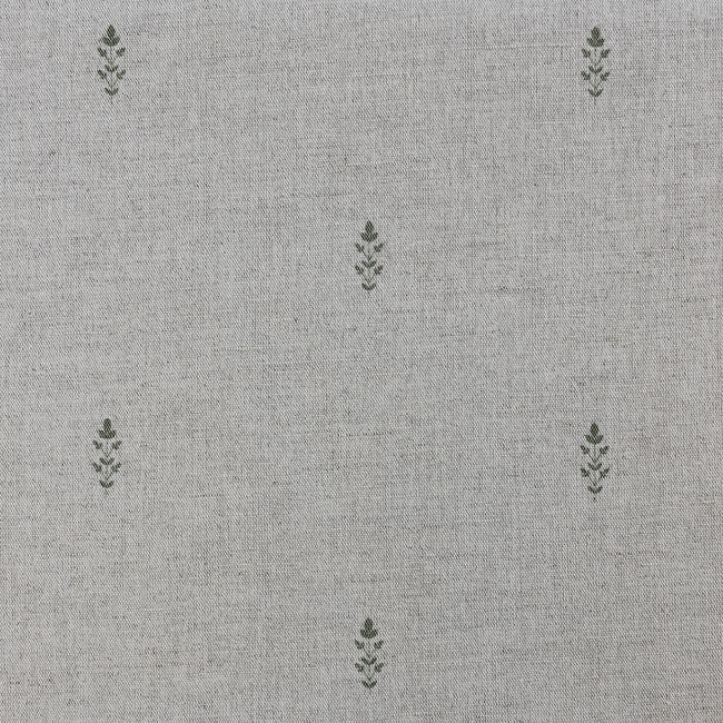 Asli Khaki - Natural fabric with classical Green pattern