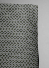 Jonna Khaki - Curtain fabric, green moroccan clover pattern