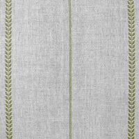 Berit-NAT Khaki - curtain fabric with Green striped print