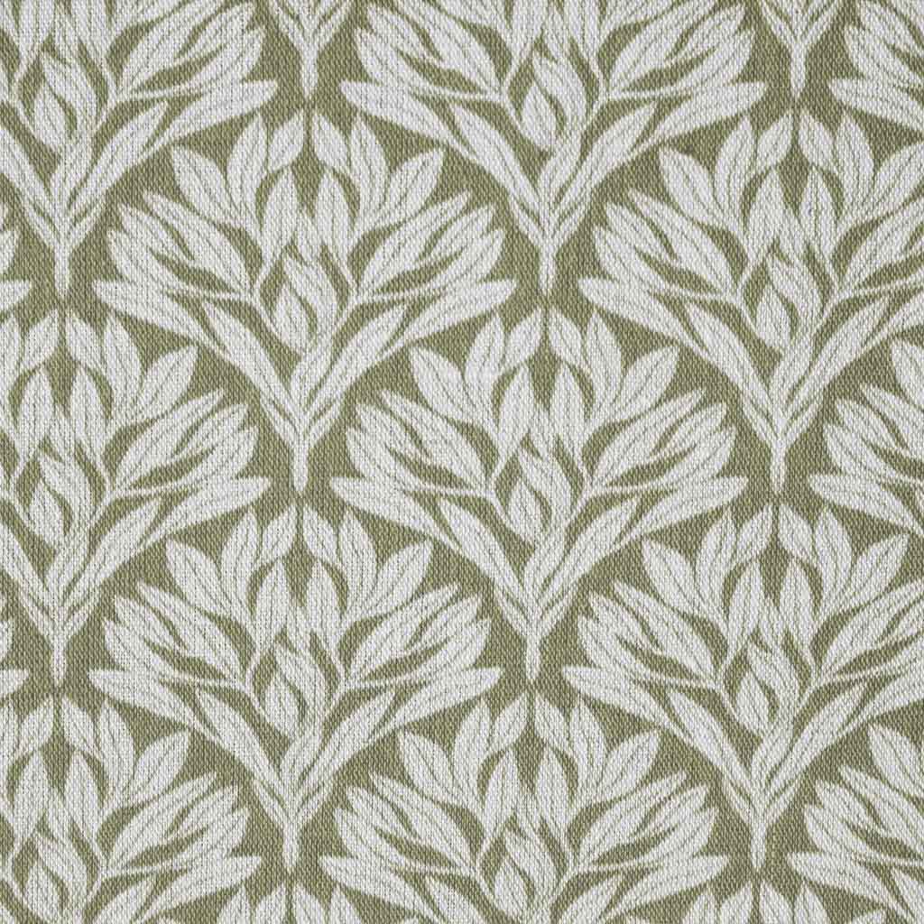 Birna Khaki - Patterned fabric with Green botanical print
