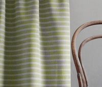 Egenia Khaki - Natural curtain fabric, Green abstract print