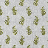 Lena Khaki - Curtain fabric with Green botanical print