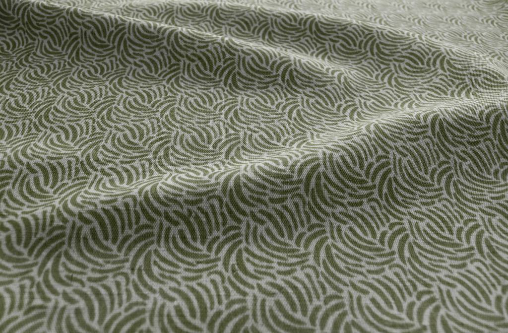 Malena Khaki - Green patterned fabric