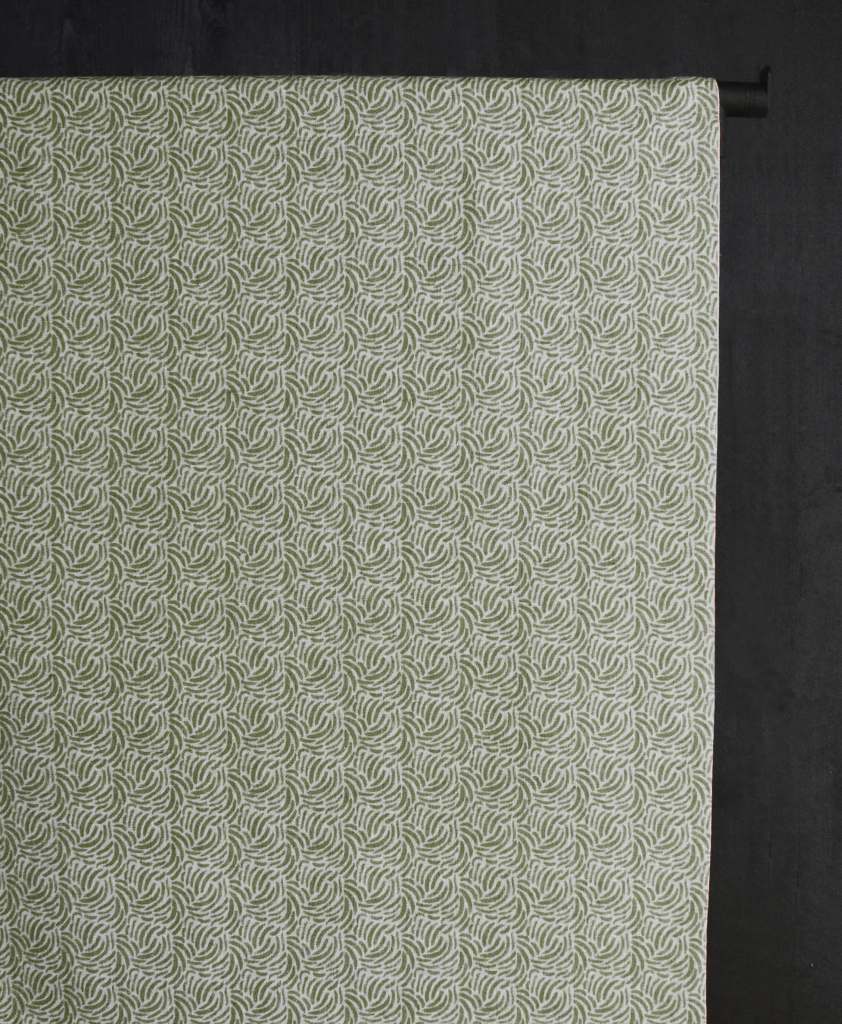 Malena Khaki - Green patterned fabric