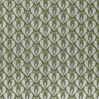 Mimosa Khaki - Curtain fabric with Green abstract print