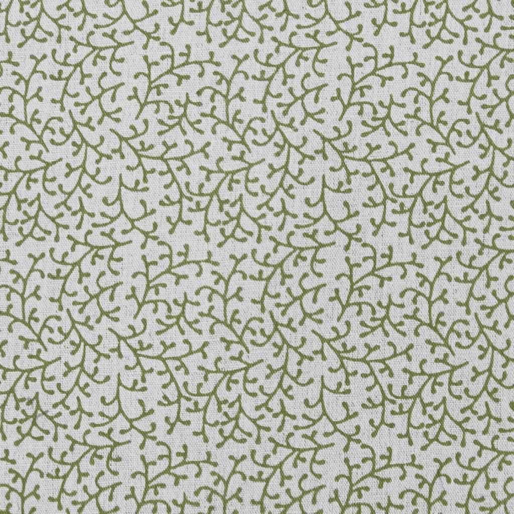 Phila Khaki - Curtain fabric with Green botanical print