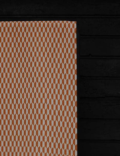 Lana Terracotta - Fabric for curtains, Orange Print