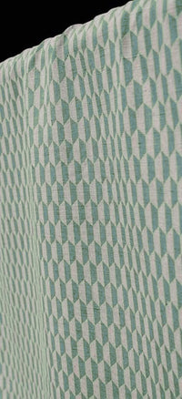Lana Jade Mist - Fabric for curtains, Green-Blue Print