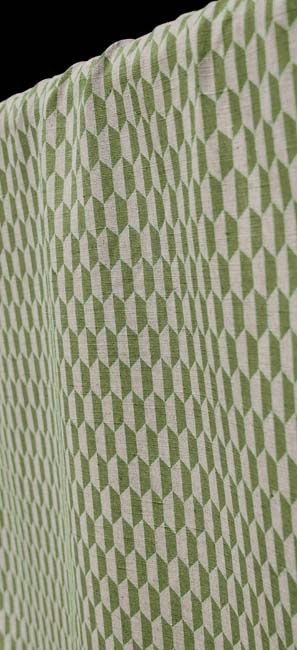 Lana Khaki - Fabric for curtains, Green Print