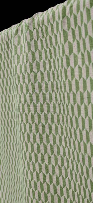 Lana Leaf- Fabric for curtains, Green Print