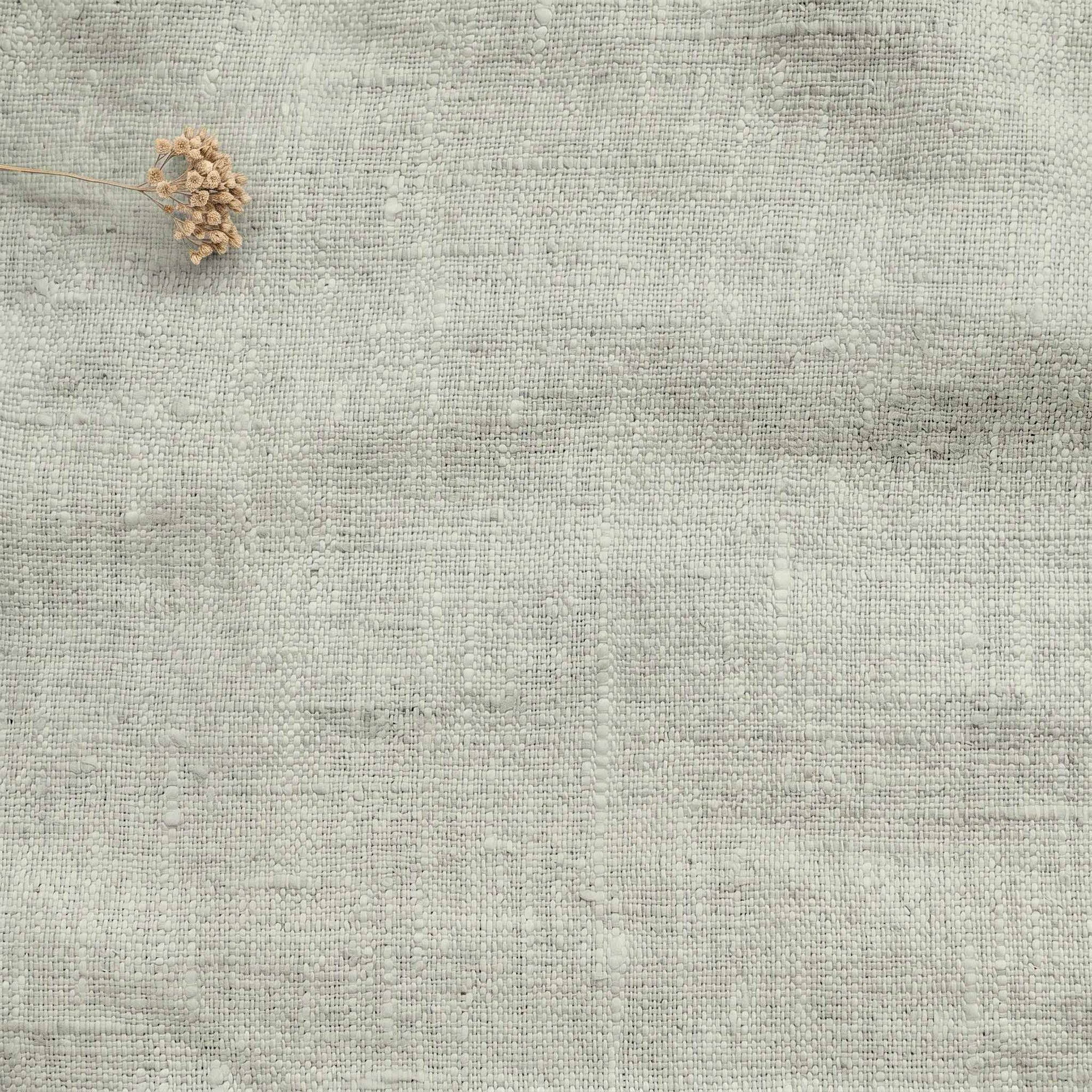 Light Grey Linen fabric - pre-washed 100% linen. Bianco Pearl by Ada & Ina.