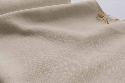 Light Natural Heavy Linen for curtains and upholstery - 100% linen fabric. Greta Light Natural.