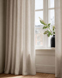 Light Natural / Oatmeal Linen Curtains with cotton lining. Made of soft Linen Cotton -  Lupe Oatmeal