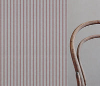 Pink Patterned Linen Curtain Fabric - Fionna Dusty Pink - Natural base fabric.