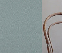 Blue Patterned Linen Fabric - Vera Duck Egg - Natural base fabric.