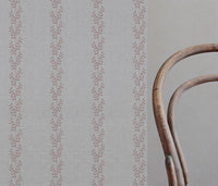 Shena Dusty Pink - Natural fabric with botanical Pink print