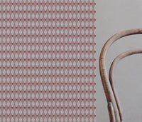Pink Abstract Linen Curtain Fabric - Ronelle Dusty Pink - Natural base fabric.