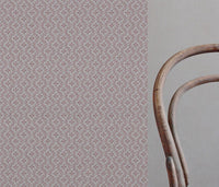 Pink Abstract Linen Curtain Fabric - Unica Dusty Pink - Natural base fabric.