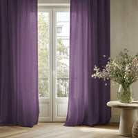 Purple Linen Curtains - Linnea Plum