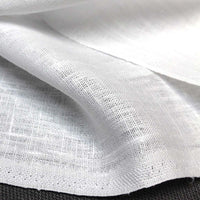 White soft 100% Linen fabric - Linnea White - weave