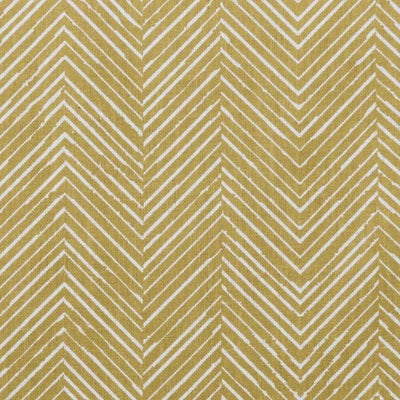 Lulu Dijon - White fabric with Dijon Mustard Print. Abstract Print, Linen Mix