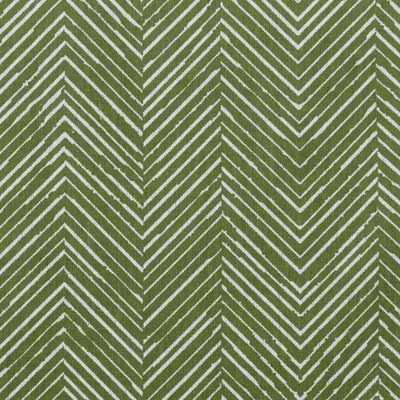 Lulu Emerald - White fabric with Green Print. Abstract Print, Linen Mix