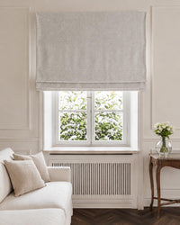Light Grey Made to Measure Roman Blind for Living Room - Blackout Lined