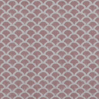 Pink Patterned Linen Curtain Fabric - Erle Dusty Pink - Natural base fabric.