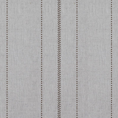 Brown Patterned Linen Curtain Fabric - Inari Umbre - Natural base fabric.